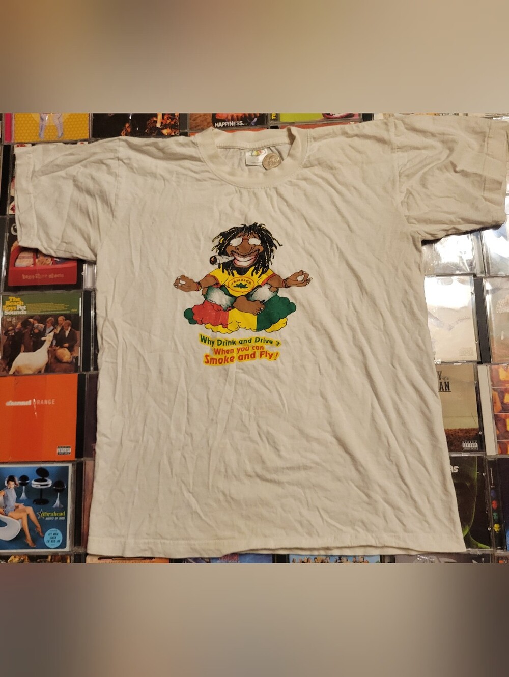 80s Jamaica Rasta Weed Smoke And Fly Graphic Shirt